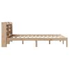 vidaXL Bed Frame without Mattress 140x190 cm Solid Wood Pine