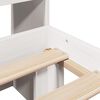 vidaXL Bookcase Bed without Mattress White 120x190 cm Small Double Solid Wood Pine