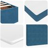 vidaXL Ottoman Bed with Mattresses Dark Blue 140x190cm Velvet