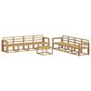 vidaXL Outdoor Sofa Set 9 pcs White 59 x 59 x 37 cm Solid Acacia Wood