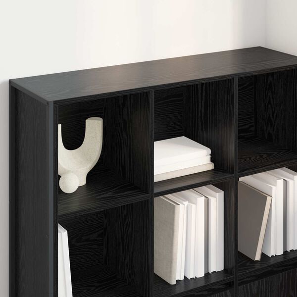 vidaXL Book Cabinet 2 pcs Black Oak 99.5 x 30 x 108 cm Engineered Wood