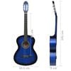 vidaXL Classical Guitar for Beginner with Bag Blue 4/4 39"