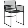 vidaXL 11 Piece Garden Dining Set Black Poly Rattan