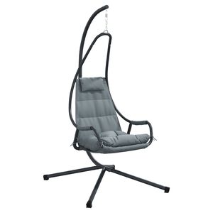 vidaXL Hanging Egg Chair Folding Anthracite 94 x 107 x 196.5 cm Steel