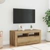 vidaXL TV Cabinet with LED Lights Artisan Oak 90x35x40 cm Engineered Wood