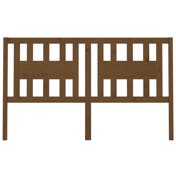 vidaXL Headboard Honey Brown 206x4x100 cm Solid Wood Pine
