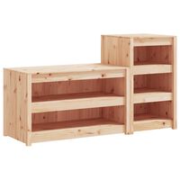 vidaXL Outdoor Kitchen Cabinets 2 pcs Solid Wood Pine