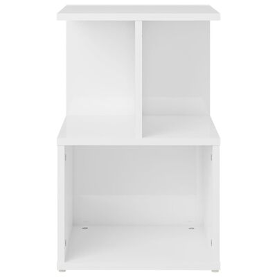 vidaXL Bedside Cabinet High Gloss White 35x35x55 cm Engineered Wood