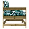 vidaXL Garden Chair with Cushions Impregnated Wood Pine