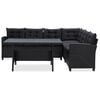 vidaXL Outdoor Furniture Sets Black Poly Rattan