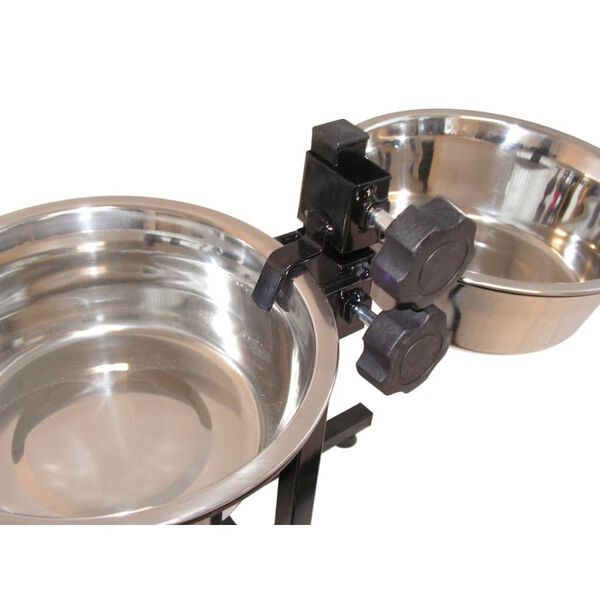 @Pet Twin Pet Feeder Stand 2x4 L Black 17228