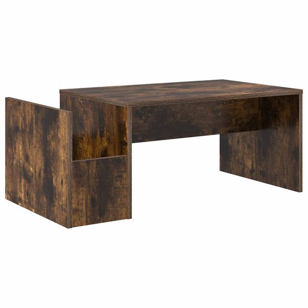 vidaXL Coffee Table Smoked Oak 90 x 45 x 35 cm Engineered Wood