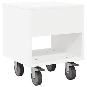 vidaXL Bedside Table White 40.5 x 40 x 48 cm Engineered Wood