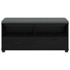 vidaXL Hall Bench with Cushion with Drawer Black Oak 100 x 38 x 46 cm