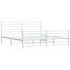 vidaXL Metal Bed Frame without Mattress with Footboard White 180x200cm