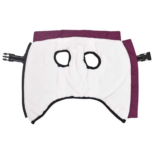 vidaXL Dog Coat with Harness Purple S Fleece and Polyester