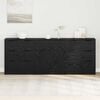 vidaXL Sideboard 3 pcs Black Oak 181 x 30 x 70 cm Engineered Wood