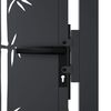 vidaXL Garden Gate Anthracite 100x125 cm Steel Bamboo Design