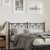 vidaXL Metal Headboard Black 135 cm