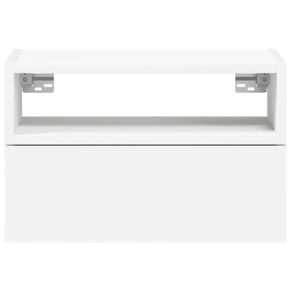 vidaXL Wall-mounted Bedside Cabinet White 45x26x28.5 cm