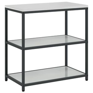 vidaXL Kitchen Storage with Shelf Silver 90 x 50 x 92 cm Steel