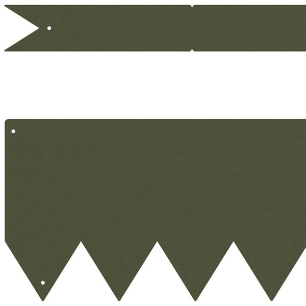 vidaXL Lawn Edging 50 pcs Olive Green 100 x 0.05 x 15 cm