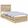 vidaXL Bed Frame with Drawer Sonoma Oak 90 x 190 cm Engineer Wood