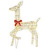 vidaXL Reindeer Family 3 pcs Warm white 67 x 26 x 127 cm PET