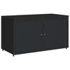 vidaXL Garden Storage Cabinet Black 110x55x60,5 cm Poly Rattan