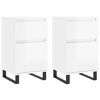 vidaXL Sideboards 2 pcs High Gloss White 40x35x70 cm Engineered Wood