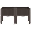 vidaXL Garden Planter with Legs Brown 80x40x42 cm PP