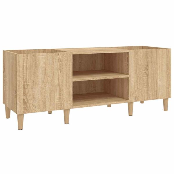 vidaXL Record Cabinet Sonoma Oak 121x38x48 cm Engineered Wood