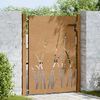 vidaXL Garden Gate 100x150 cm Corten Steel Grass Design