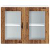 vidaXL Kitchen Wall Cabinet with Glass Door Porto Old Wood