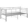 vidaXL Pull-out Sofa Bed Frame without Mattress Grey Metal 90x200 cm