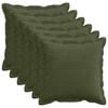 vidaXL Cushion Cover 6 pcs HOUTEN Green 40 x 40 cm Corduroy