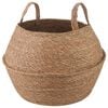 vidaXL Plant Pot with Handles Natural &Oslash; 45 x 36 cm 100% Seagrass