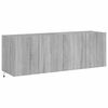 vidaXL TV Wall Cabinets with LED Lights 2 pcs Grey Sonoma 60x35x41 cm