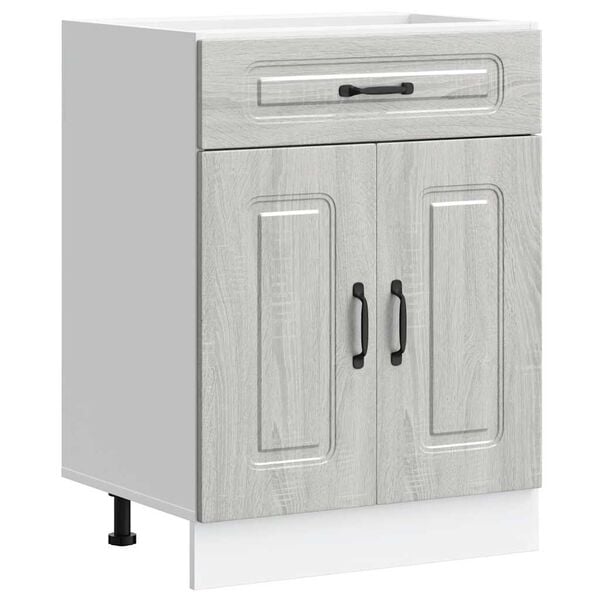 vidaXL Kitchen Base Cabinet Kalmar Grey Sonoma Engineered Wood