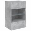 vidaXL TV Wall Cabinet with LED Lights Concrete Grey 40x30x60.5 cm
