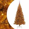 vidaXL Christmas Tree with 300 LEDs with Stand Gold 180 cm PET