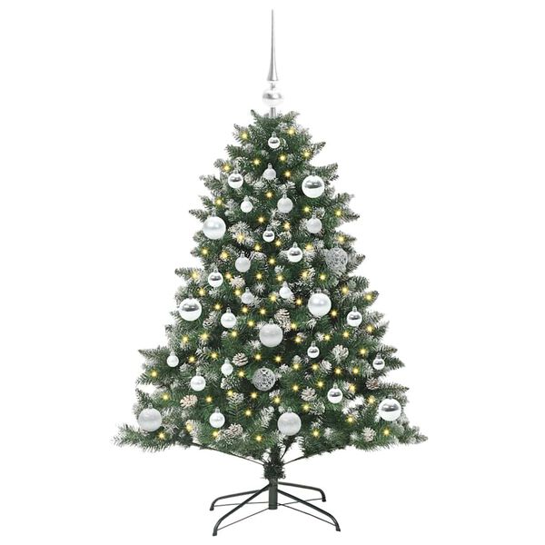 vidaXL Artificial Christmas Tree with 150 LEDs Green 85 x 85 x 120 cm