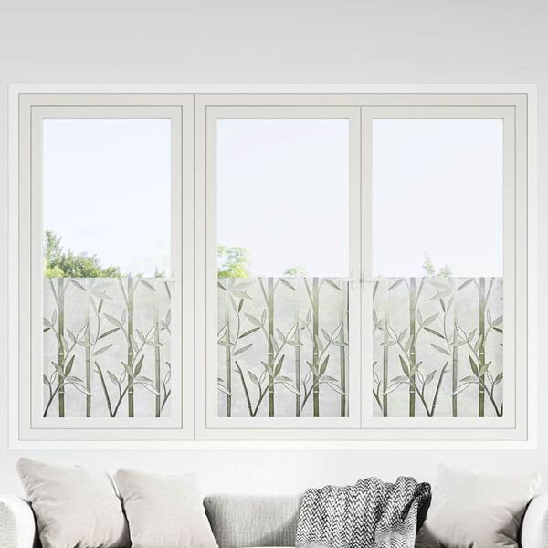 vidaXL Window Films 4 pcs Frosted Bamboo Pattern PVC