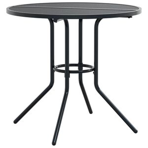 vidaXL Patio Table Round Anthracite Ø80x72.5 cm Powder-coated Steel