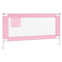 vidaXL Toddler Safety Bed Rail Pink 160x25 cm Fabric