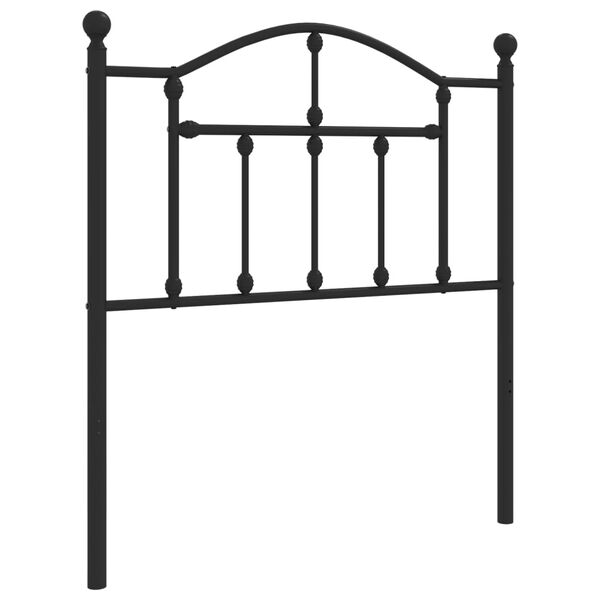 vidaXL Metal Replace Headboard Black 80 cm