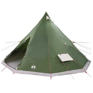 vidaXL Tipi Tent with Roof Green 560 x 560 x 300 cm Taffeta