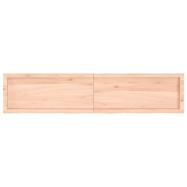 vidaXL Wall Shelf 180x40x(2-6) cm Untreated Solid Wood Oak