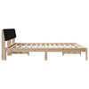 vidaXL Bed frame Brown and black 200 x 200 cm Solid pine wood