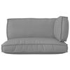 vidaXL Pallet Cushion Set 3 pcs Grey Oxford fabric
